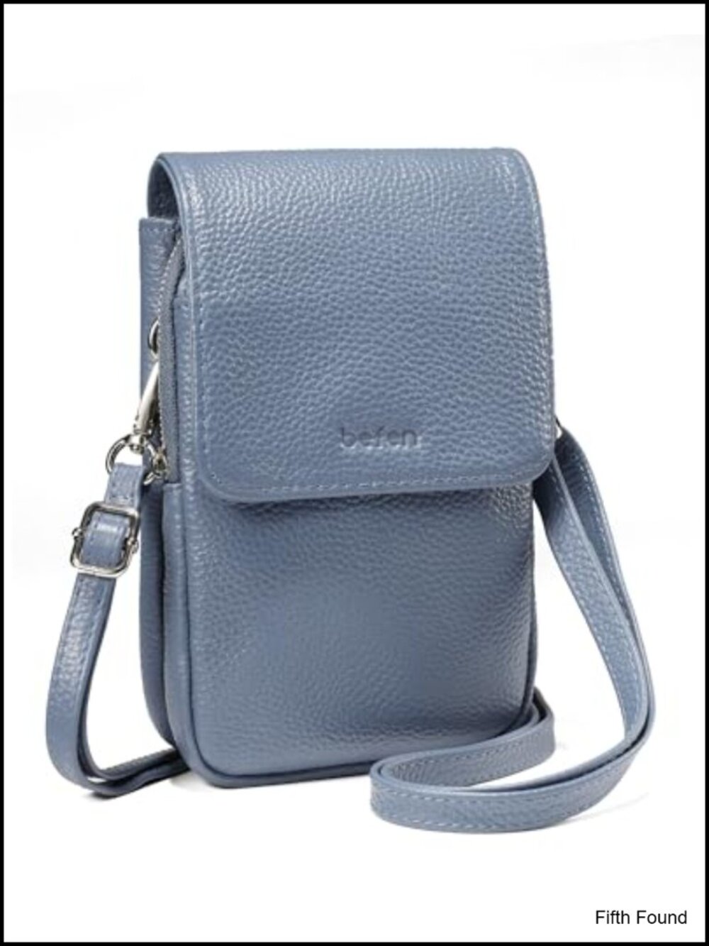 Genuine Leather Crossbody Bag for Women, RFID Blocking, Triple Pockets